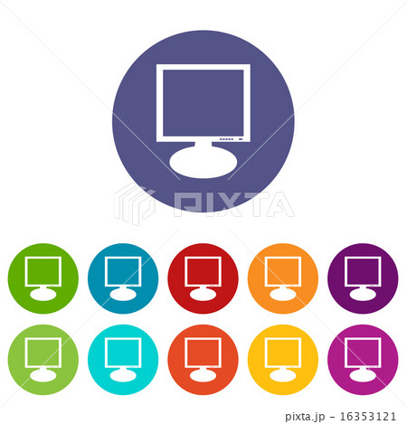 Monitor flat icon 16353121