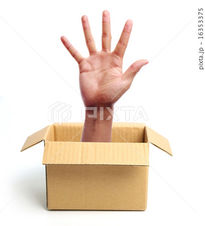 Open hand out of box 16353375
