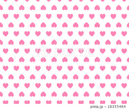 シンプルでかわいいハート柄の繰り返しシームレスパターン 白 ピンク 背景イラスト素材のイラスト素材 16355464 Pixta