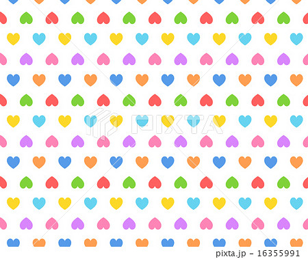 Simple Cute Colorful Heart Pattern Pattern Stock Illustration