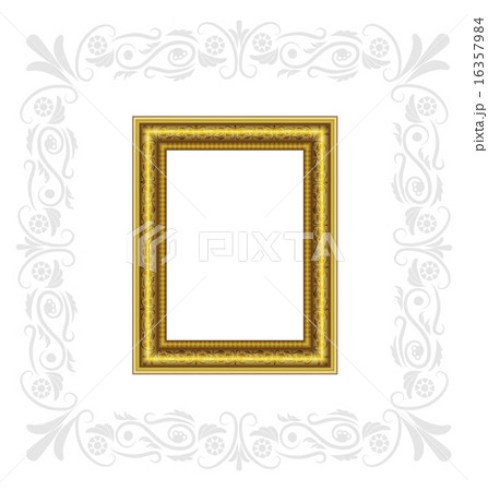 Golden frame with gray ornament Golden frame with gray ornament 16357984