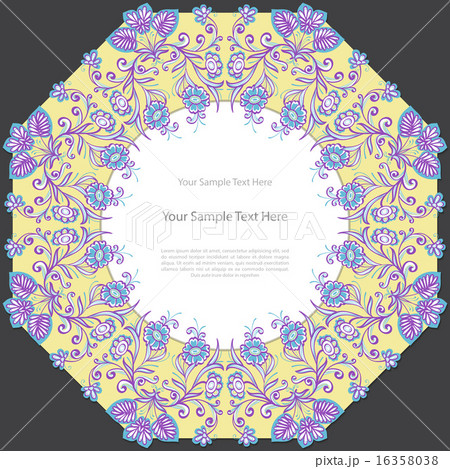 Vintage floral square frame. Vintage floral square frame. 16358038