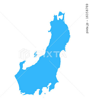 東日本地図のイラスト素材