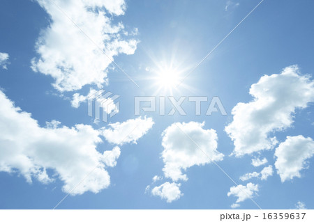 青空と太陽と雲イメージ 16359637