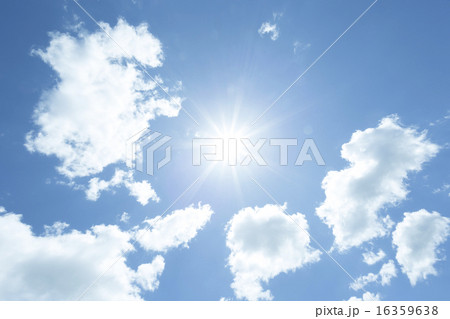 青空と太陽と雲イメージ 16359638