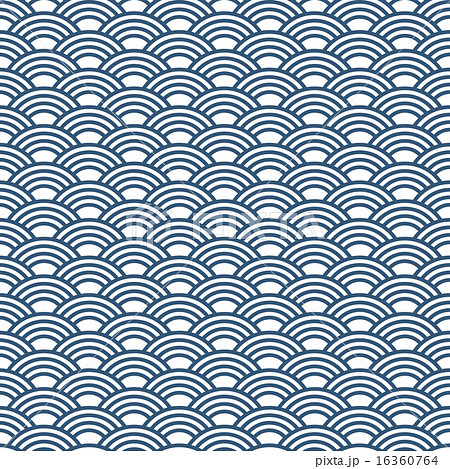 青海波 藍色 小 青海波 藍色 小 16360764