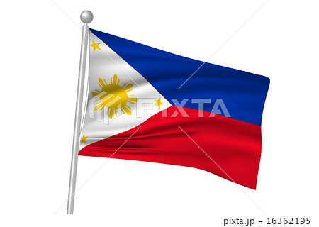 フィリピン 国旗 旗 のイラスト素材