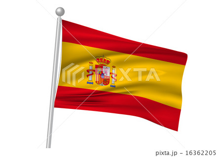 スペイン 国旗 旗 のイラスト素材