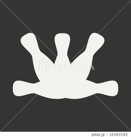Flat in black and white mobile application bowling Flat in black and white mobile application bowling 16363592
