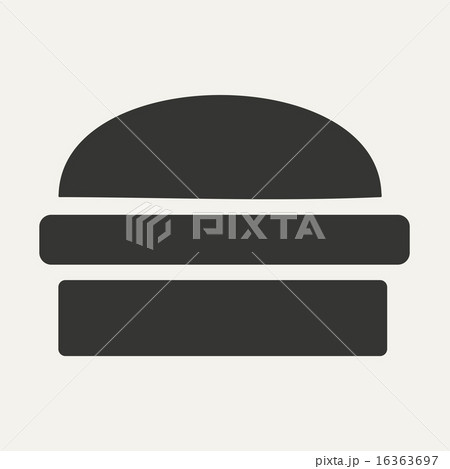 Flat in black and white mobile application hamburger Flat in black and white mobile application hamburger 16363697