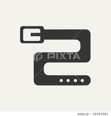 Flat in black and white mobile application belt 16363982