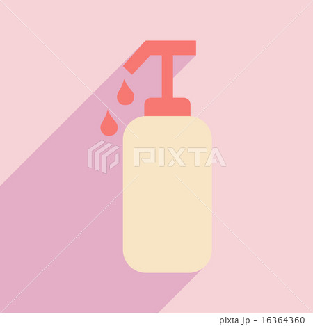 Flat with shadow icon and mobile application cream soap 16364360