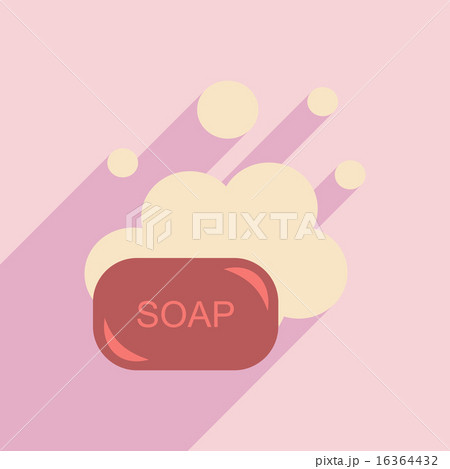 Flat with shadow icon and mobile application soap Flat with shadow icon and mobile application soap 16364432