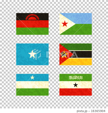 Flags of Malawi, Djibouti, Somalia, Mozambique ... 16365904