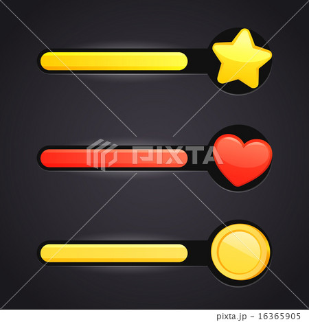 Game icons and resource bar set 16365905
