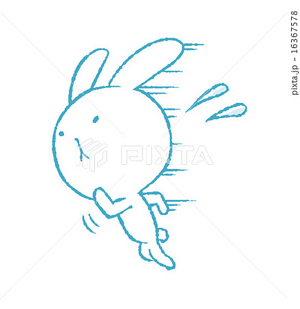 走るウサギのイラスト素材