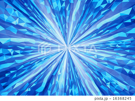 キュビズム背景 放射 濃青のイラスト素材