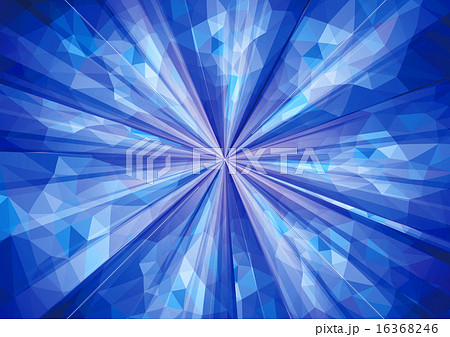 キュビズム背景_放射_濃青に小光 16368246