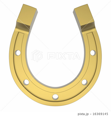 Gold Horseshoe Isolated on a White Background Gold Horseshoe Isolated on a White Background 16369145