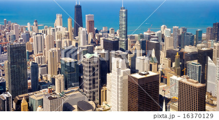 Aerial view of Chicago downtown Aerial view of Chicago downtown 16370129