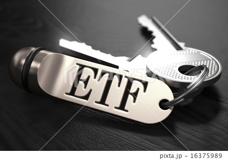 ETF Concept. Keys with Keyring. 16375989