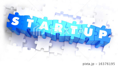 Startup - White Word on Blue Puzzles. 16376195