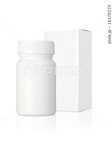 白い薬のボトルとパッケージ 16376574
