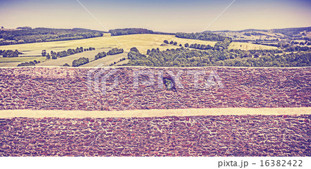 Vintage toned background made of brick wall. 16382422