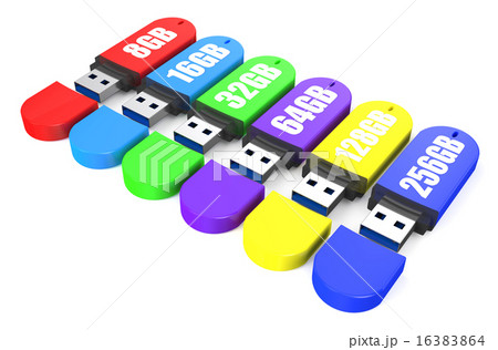 set of multicolored USB flash drive ss 16383864