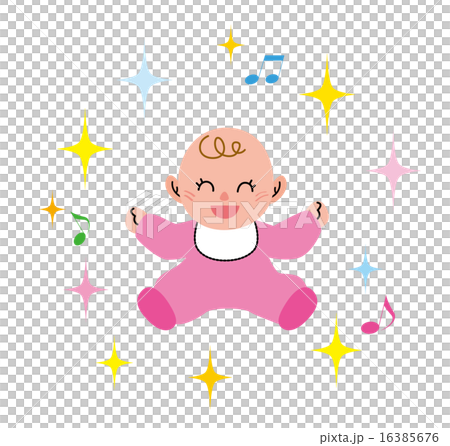 赤ちゃん　ご機嫌　笑う 16385676