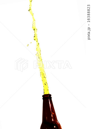 Green water that springs out of the bottle. 16388823