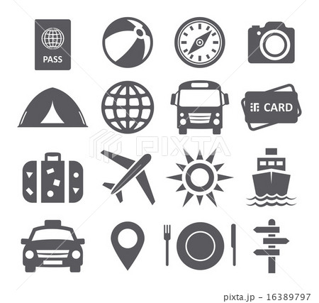 Travel and tourism icons Travel and tourism icons 16389797