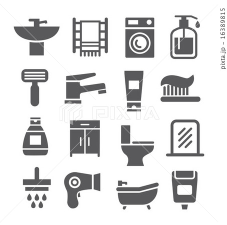 Bathroom icon set 16389815