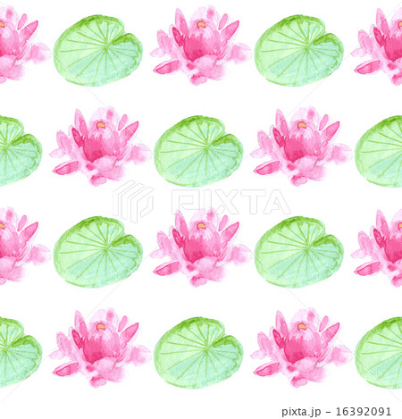 Watercolor water lily in vintage style Watercolor water lily in vintage style 16392091