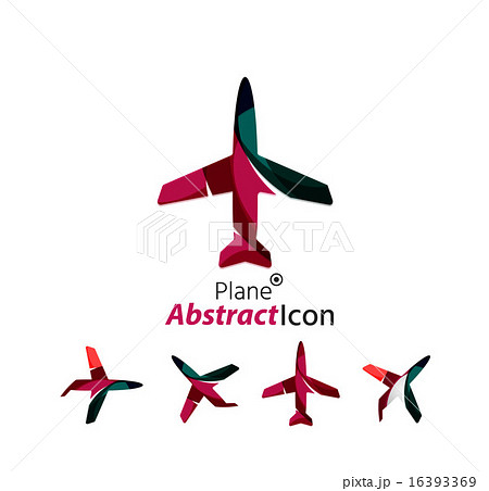 Abstract geometric business corporate emblem - airplane Abstract geometric business corporate emblem - airplane 16393369