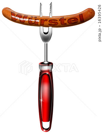 Wurstel and fork - Frankfurter - Hot dog Wurstel and fork - Frankfurter - Hot dog 16395426