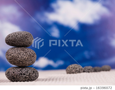 Stones and bamboo, zen,magical ambient atmosphere  16396072