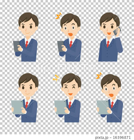男性　ビジネス　ポーズ　セット 16396871