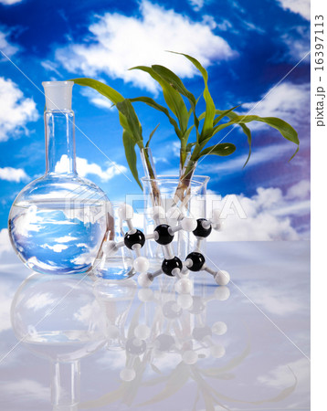 Laboratory glassware, bio organic modern concept 16397113
