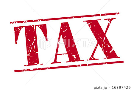 tax red grunge vintage stamp  16397429