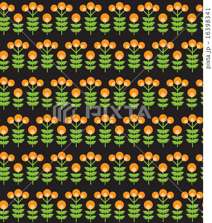 Paper Trendy Flat Flower Seamless Pattern Vector Illustration 16398341
