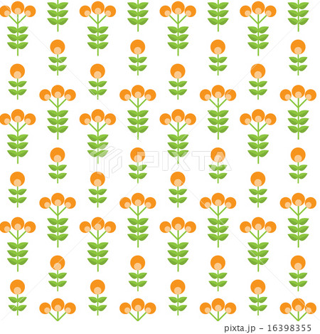 Paper Trendy Flat Flower Seamless Pattern Vector Illustration 16398355