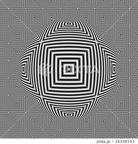 Optical illusion seamless pattern with 3D sphere Optical illusion seamless pattern with 3D sphere 16398503