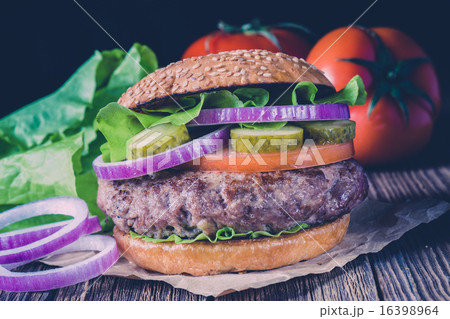 Classic Burger. Vintage style. Classic Burger. Vintage style. 16398964