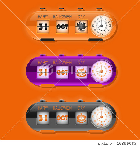 Halloween day with flap clocks and number counter 16399085