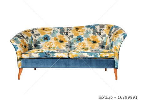 sofa 2 seater bright antique retro bright material 16399891