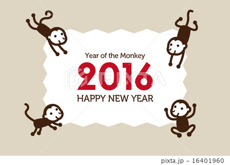 申年　年賀状イラスト 16401960