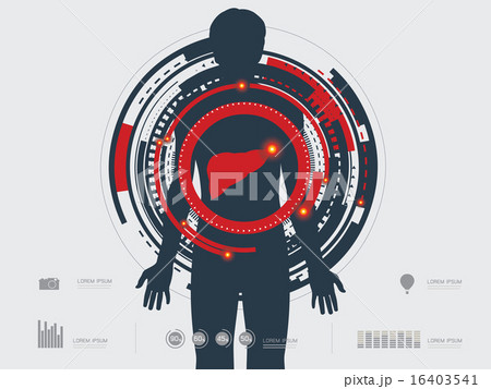 vector illustration of the human liver 16403541