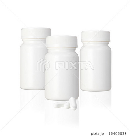 薬/白い薬とボトル 16406033