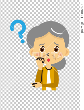 考えるおばあさん 16406925